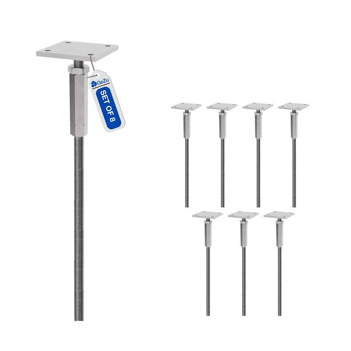 Adjustable T post support for concrete Bundle