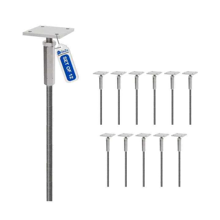 Adjustable T post support for concrete Bundle