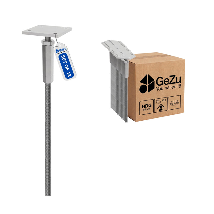 Suporte de Poste em T Ajustável para Fixação em Betão Bundle