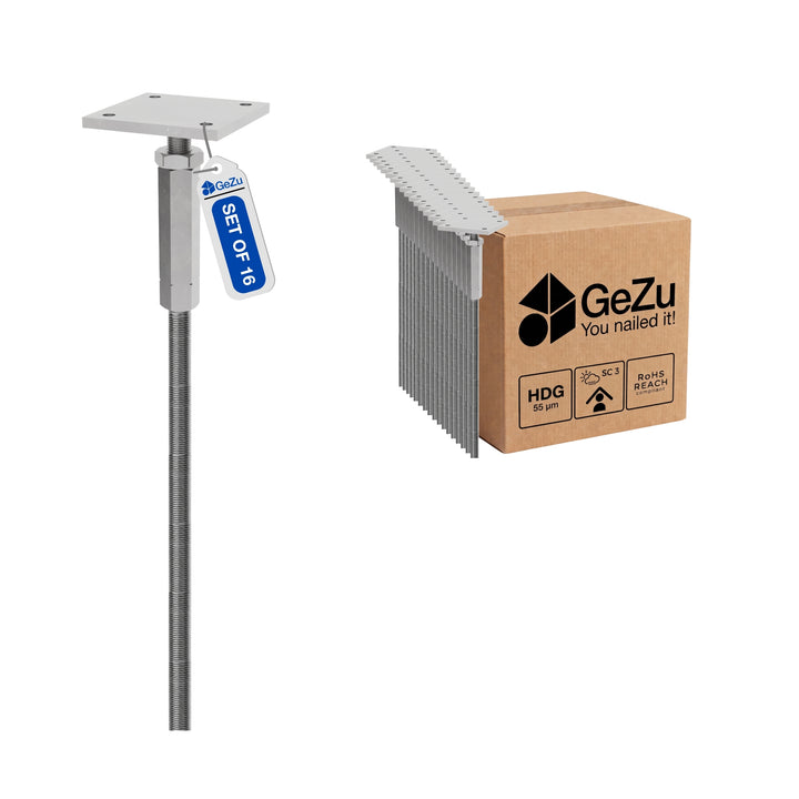 Suporte de Poste em T Ajustável para Fixação em Betão Bundle