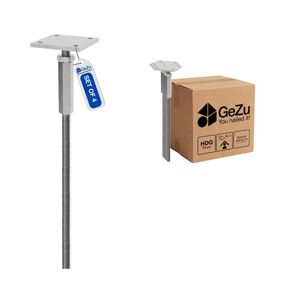 Adjustable T post support for concrete Bundle