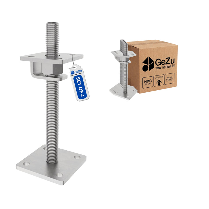 Height Adjustable Bolt Down Post Support, Adjustable Post Base Bundle