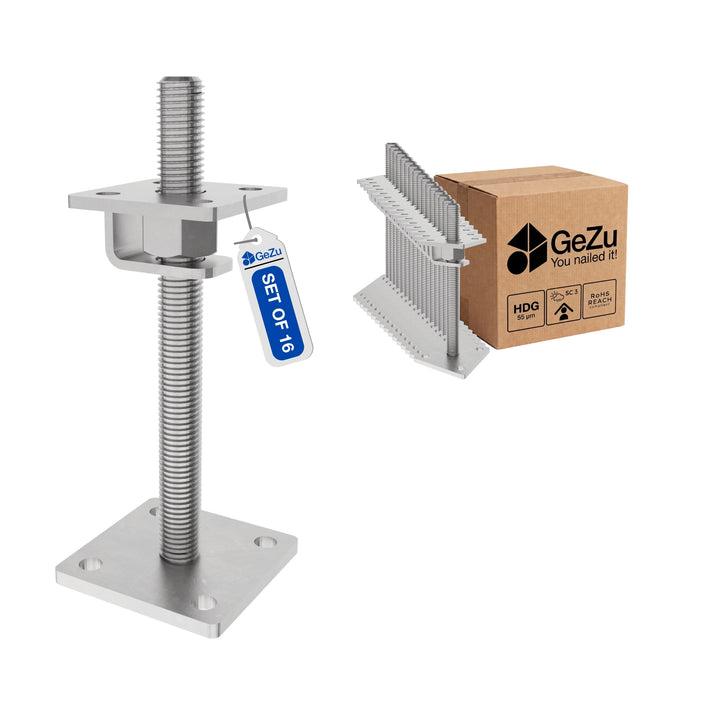 Suporte de Poste Regulável em Altura para Aparafusar | Base Ajustável Bundle