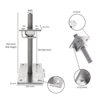 Adjustable post support with hook