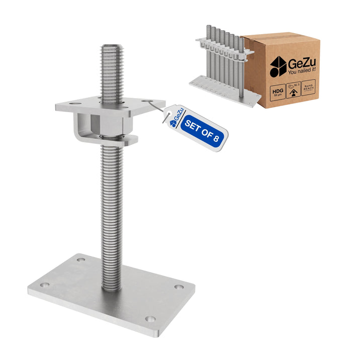 Suporte de Poste Regulável em Altura para Aparafusar | Base Ajustável Bundle
