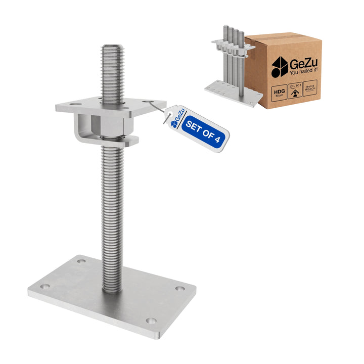 Suporte de Poste Regulável em Altura para Aparafusar | Base Ajustável Bundle