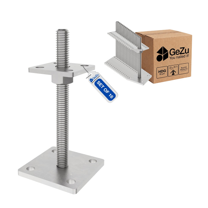 Suporte de Poste Ajustável em Altura para Aparafusar | Base de Poste Bundle