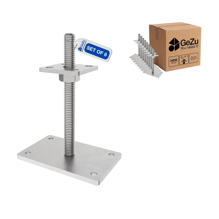 Suporte de Poste Ajustável em Altura para Aparafusar | Base de Poste Bundle