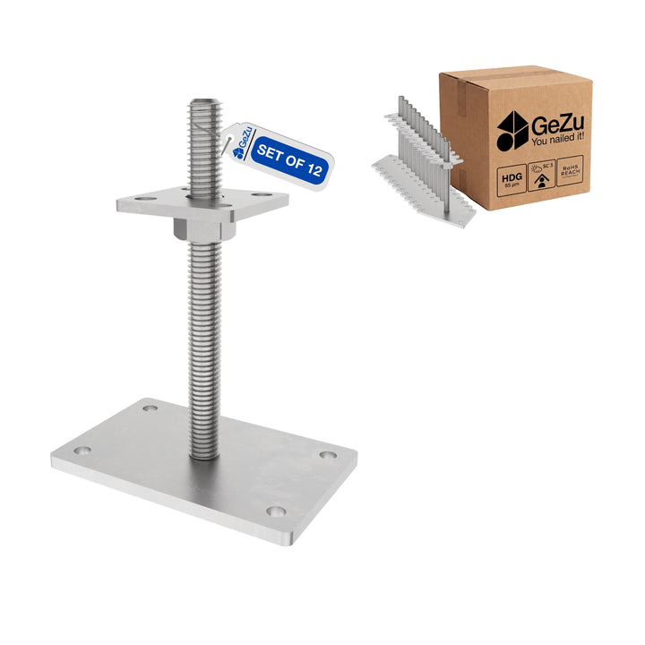Suporte de Poste Ajustável em Altura para Aparafusar | Base de Poste Bundle
