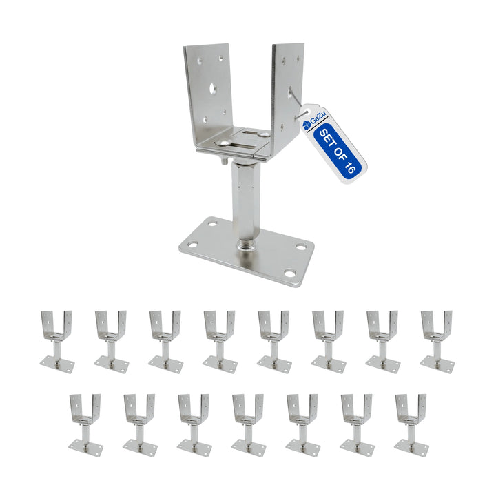 Bolt Down U Post Support Holder | Width & Hight Adjustable Bundle