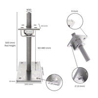Adjustable post support with hook