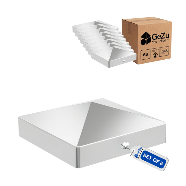 Chapéu de Poste em Pirâmide Quadrada | Proteção para Poste de Madeira Bundle