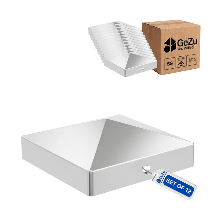 Chapéu de Poste em Pirâmide Quadrada | Proteção para Poste de Madeira Bundle