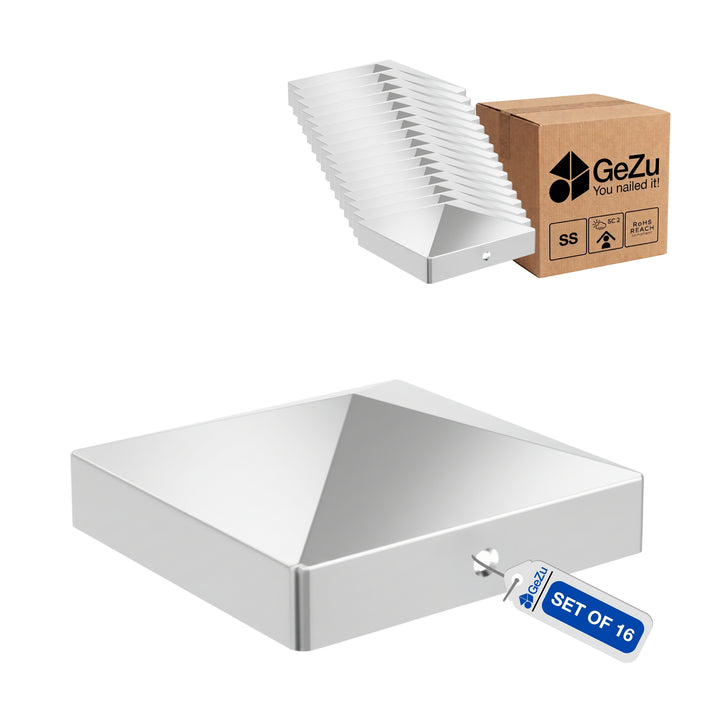 Chapéu de Poste em Pirâmide Quadrada | Proteção para Poste de Madeira Bundle