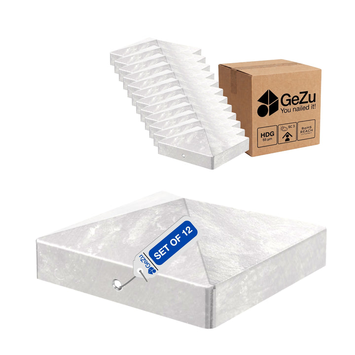 Chapéu de Poste em Pirâmide Quadrada | Proteção para Poste de Madeira Bundle