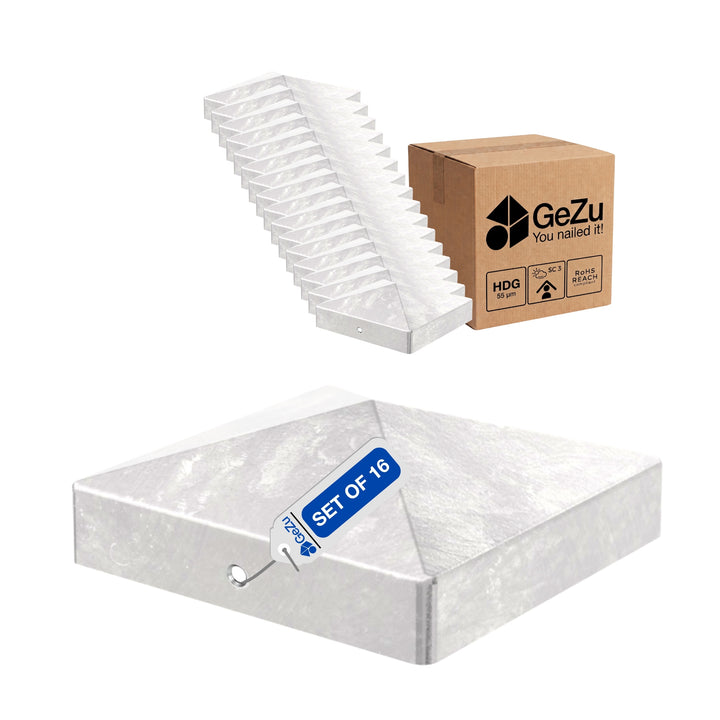 Chapéu de Poste em Pirâmide Quadrada | Proteção para Poste de Madeira Bundle