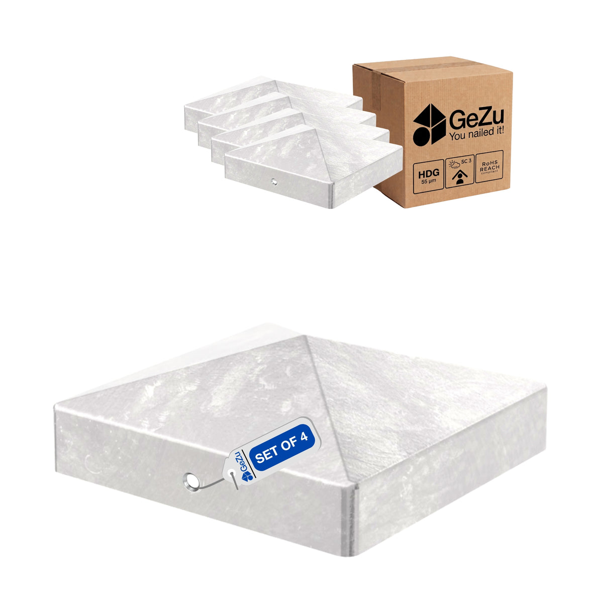 Fence Post Cap, Square Pyramid Bundle