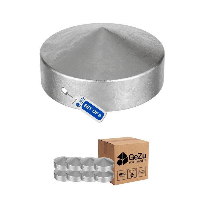 Chapéu de Poste Redondo em Pirâmide 100 mm | Proteção para Poste Redondo Bundle