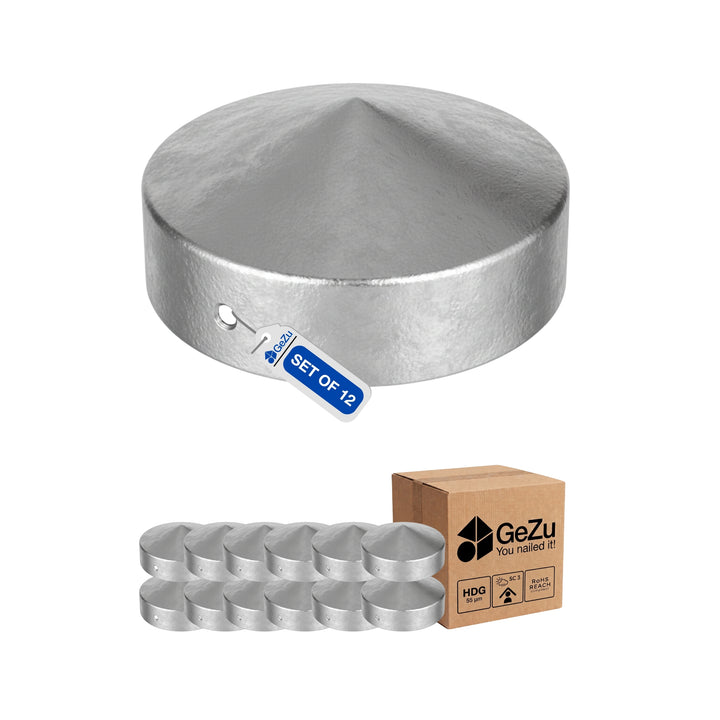 Chapéu de Poste Redondo em Pirâmide 100 mm | Proteção para Poste Redondo Bundle