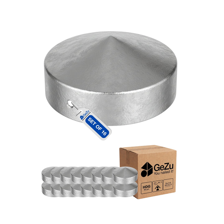 Chapéu de Poste Redondo em Pirâmide 100 mm | Proteção para Poste Redondo Bundle