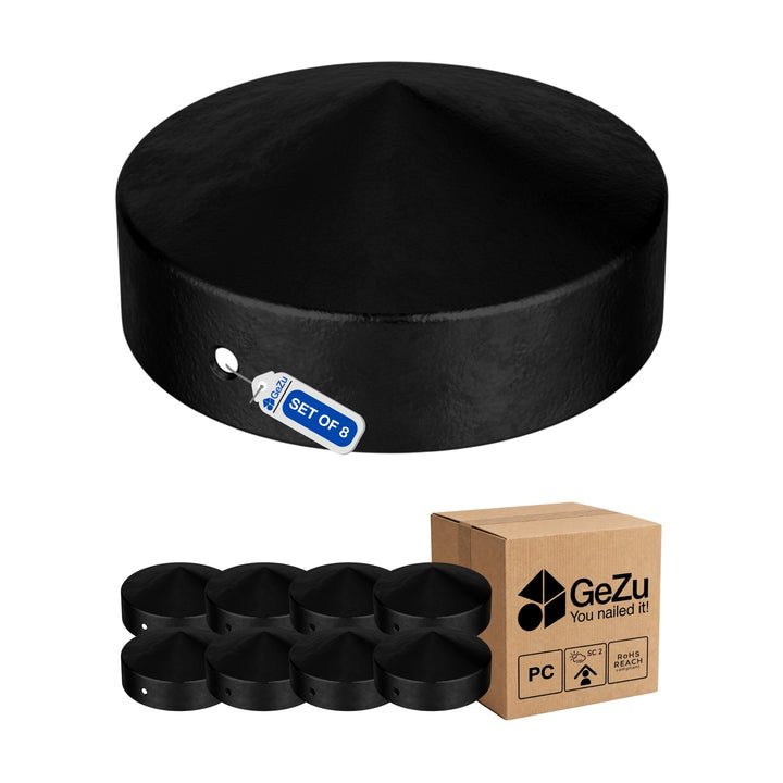 Tolpanhattu Pyöreä Pyramidi 100 mm | Suoja Pyöreälle Puutolpalle Bundle