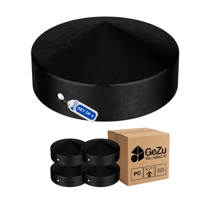 Tolpanhattu Pyöreä Pyramidi 100 mm | Suoja Pyöreälle Puutolpalle Bundle