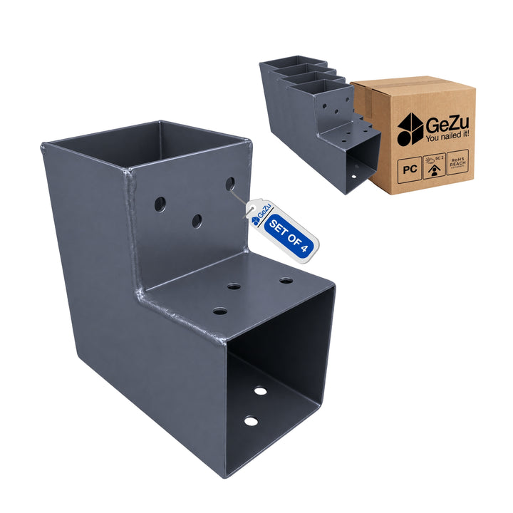 2-vejs stolpebeslag L-form | Pergola hjørnebeslag Bundle
