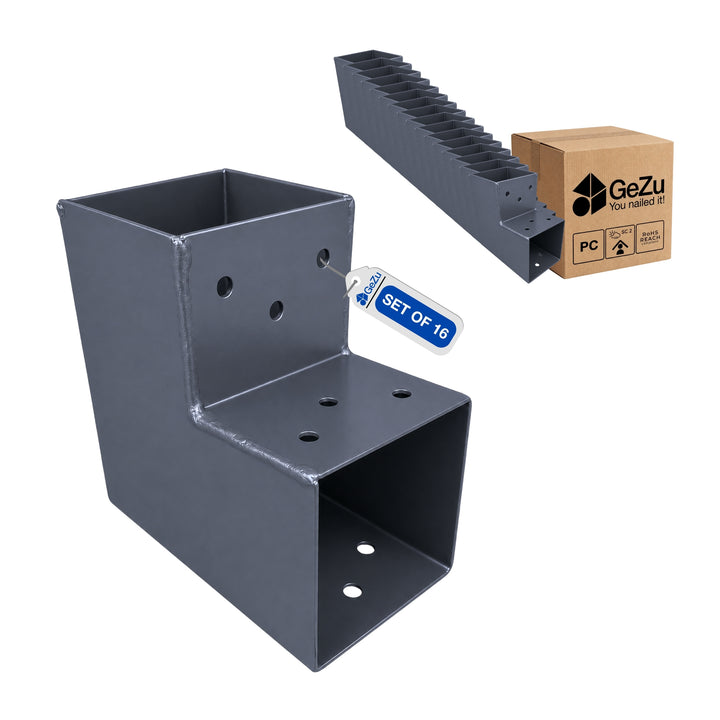 2-vejs stolpebeslag L-form | Pergola hjørnebeslag Bundle