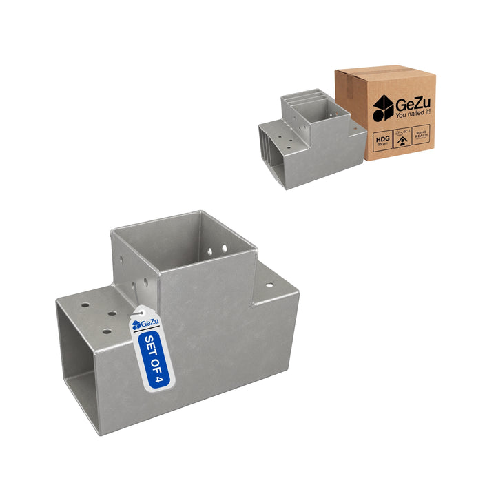 3-Way Post Connector T Shape, Pergola Corner Bracket Bundle