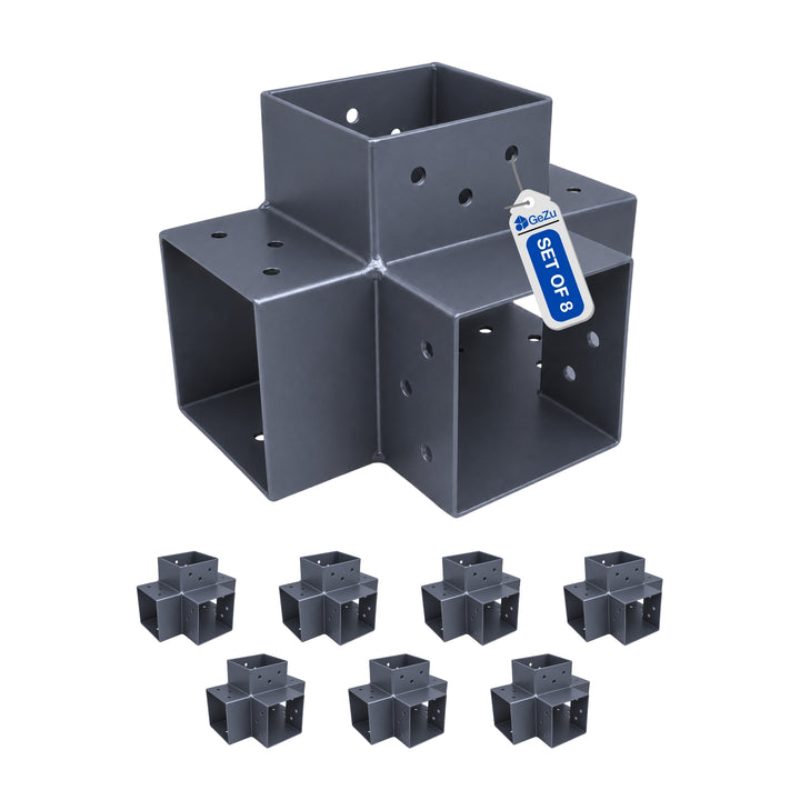 4-Way Post Connector X Shape | Pergola Corner Bracket