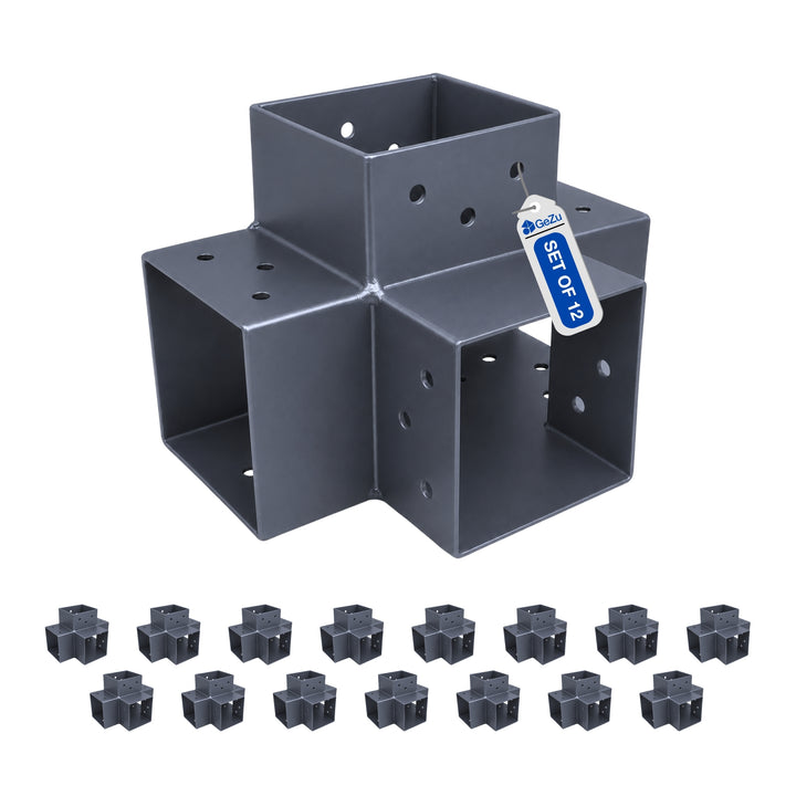 4-Way Post Connector X Shape | Pergola Corner Bracket