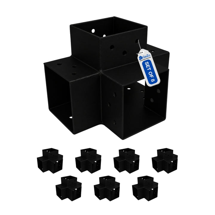 4-Way Post Connector X Shape | Pergola Corner Bracket