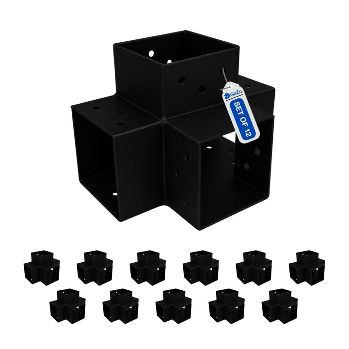 4-Way Post Connector X Shape | Pergola Corner Bracket