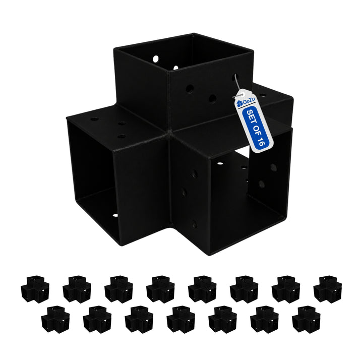 4-Way Post Connector X Shape | Pergola Corner Bracket