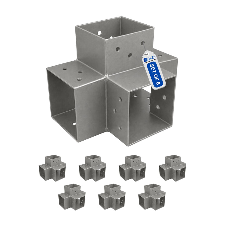 4-Way Post Connector X Shape | Pergola Corner Bracket