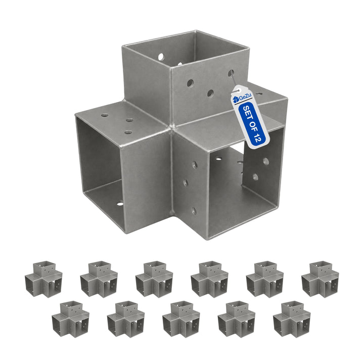 4-Way Post Connector X Shape | Pergola Corner Bracket