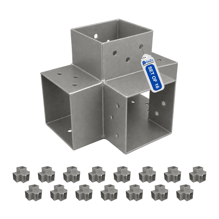 4-Way Post Connector X Shape | Pergola Corner Bracket