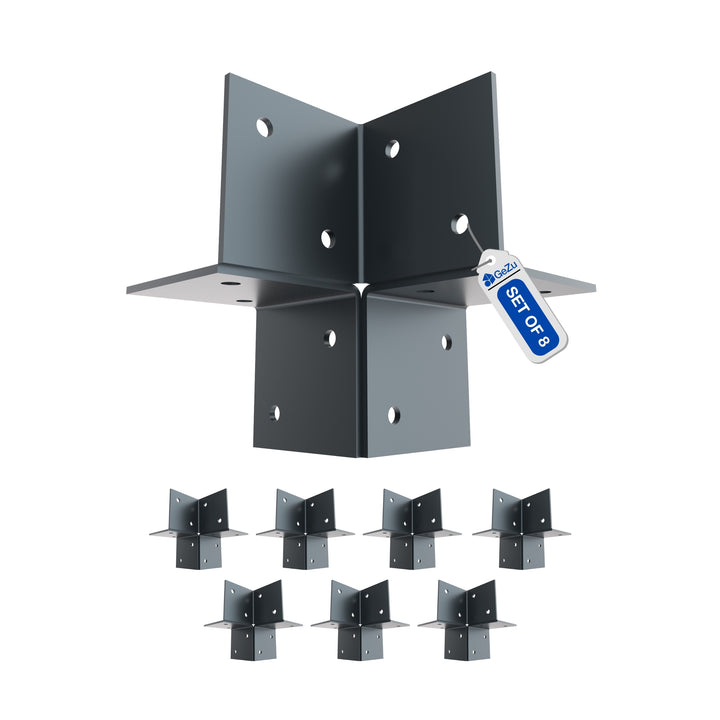 Pergola 3 Way Corner Bracket | Post Connector | Open Style Bundle