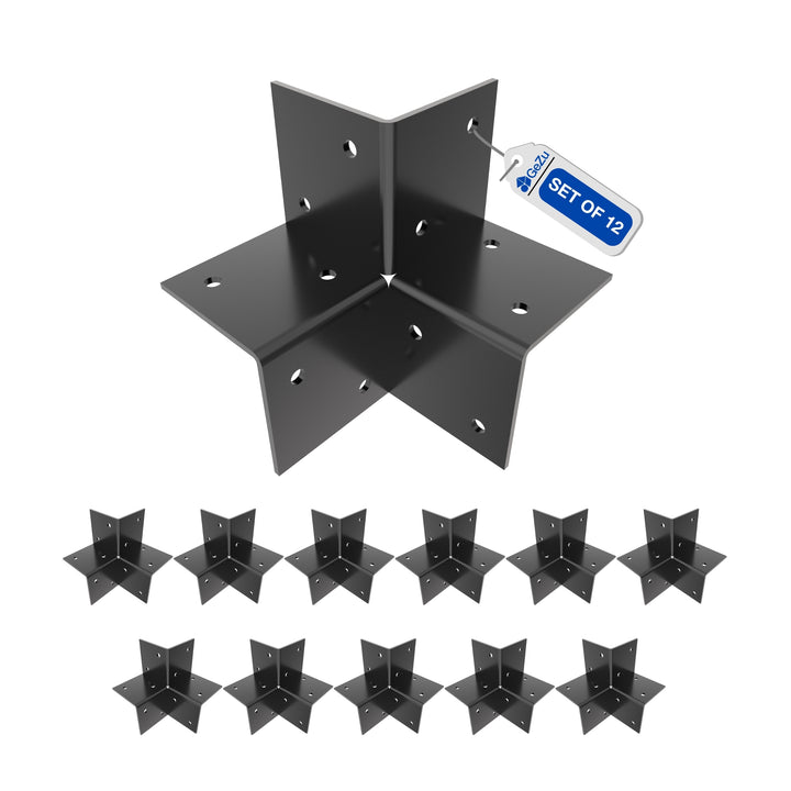 Pergola 3 Way Corner Bracket | Post Connector | Open Style Bundle
