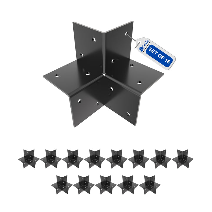 Pergola 3 Way Corner Bracket | Post Connector | Open Style Bundle