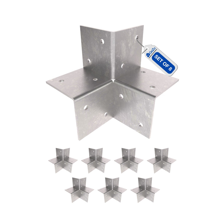 Pergola 3 Way Corner Bracket | Post Connector | Open Style Bundle