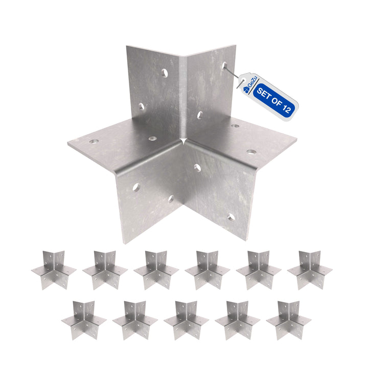 Pergola 3 Way Corner Bracket | Post Connector | Open Style Bundle