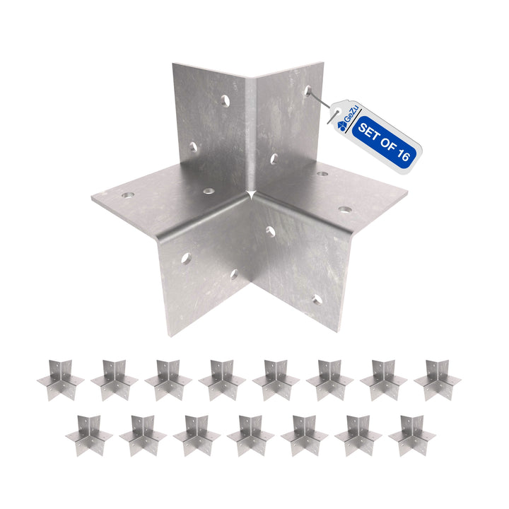 Pergola 3 Way Corner Bracket | Post Connector | Open Style Bundle