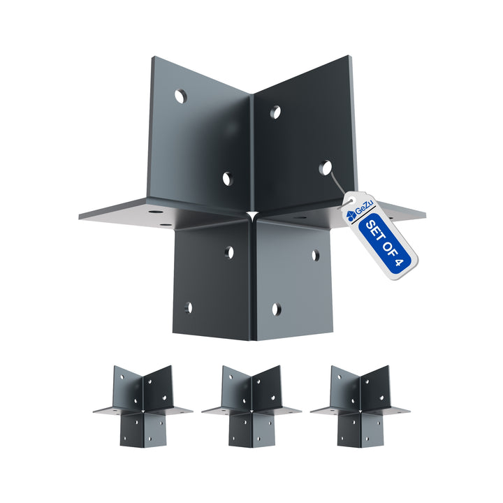 Pergola 3 Way Corner Bracket | Post Connector | Open Style Bundle