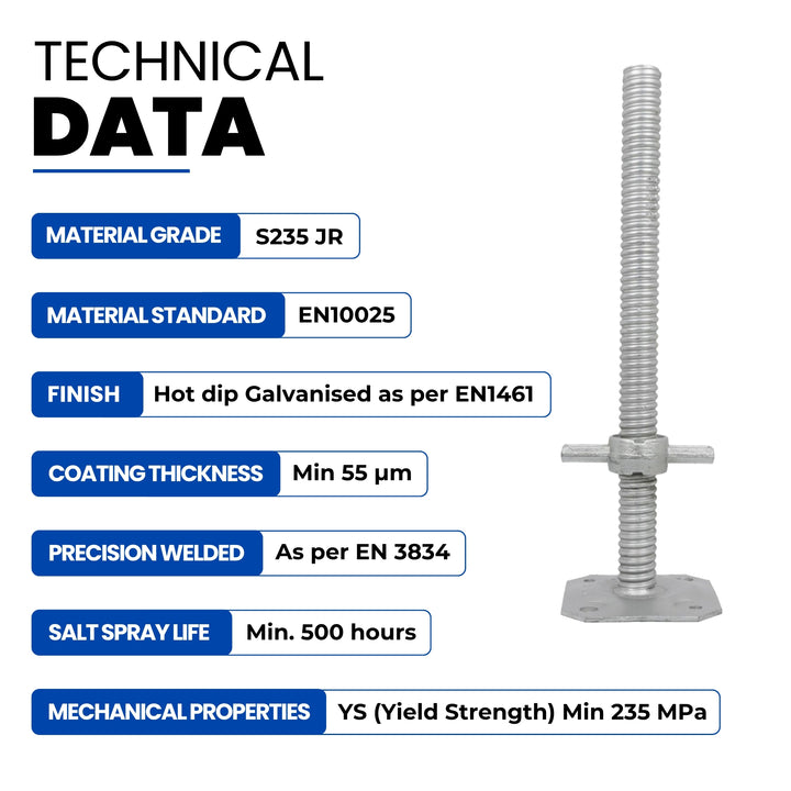 Adjustable Scaffold Base Screw Jack Bundle