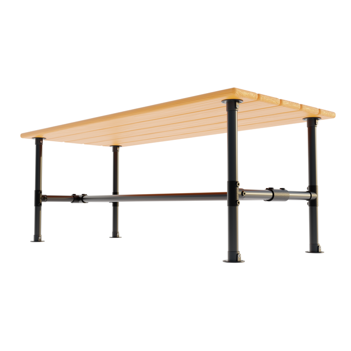 Kit de estructura de mesa – 42 cm, negro con abrazadera en T larga