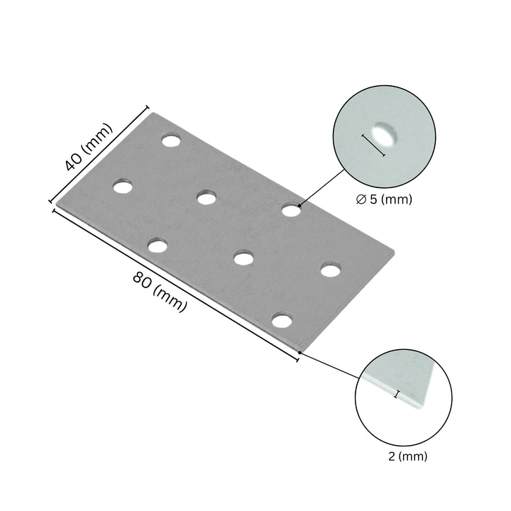 Flat wood connector plate
