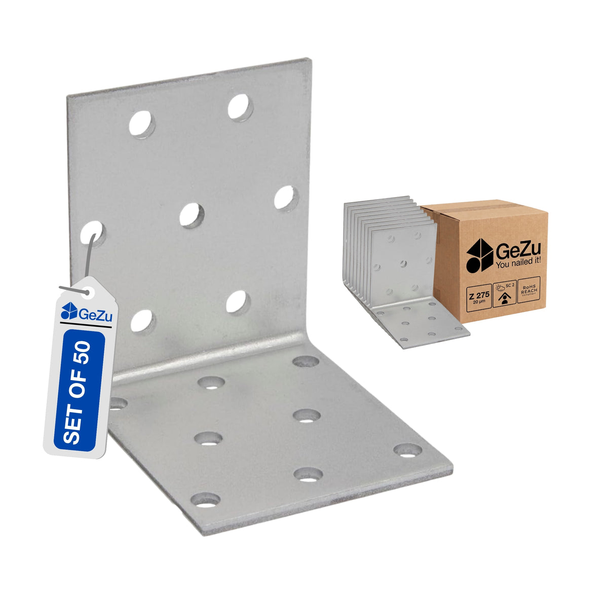 Perforated right angle bracket, pack of 50 - detail view 5