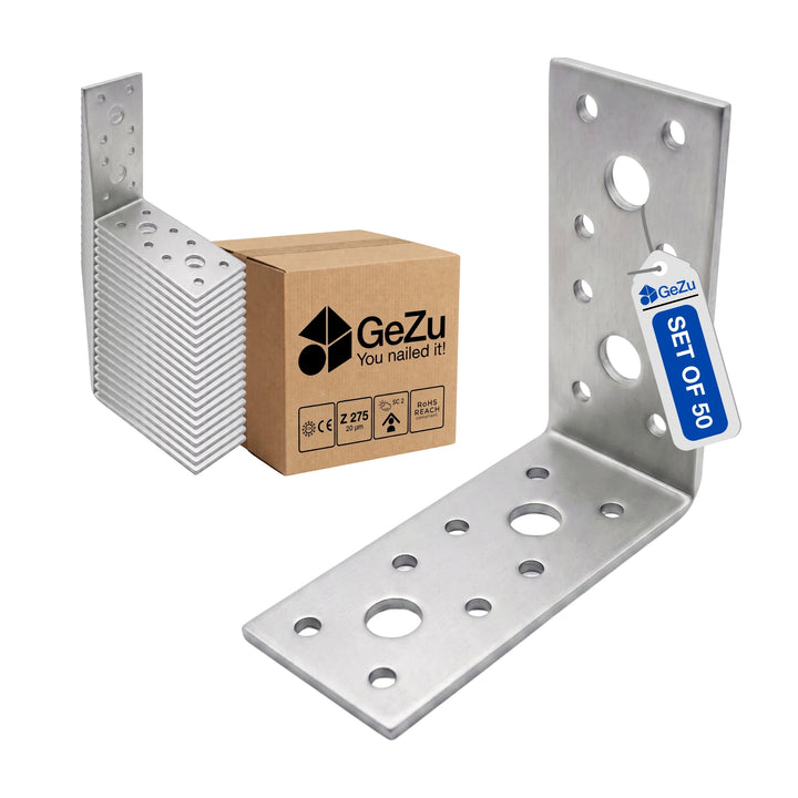Perforated angle bracket - 90 x 90 x 40 x 2.5 mm - Gezu Impex