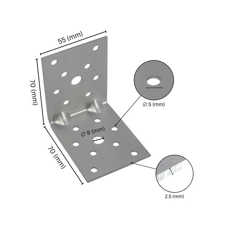 Angle bracket with rib